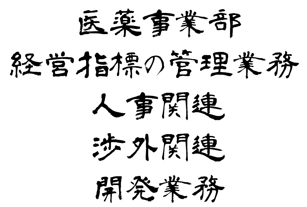 3つの本部機能 『 医薬事業部 』